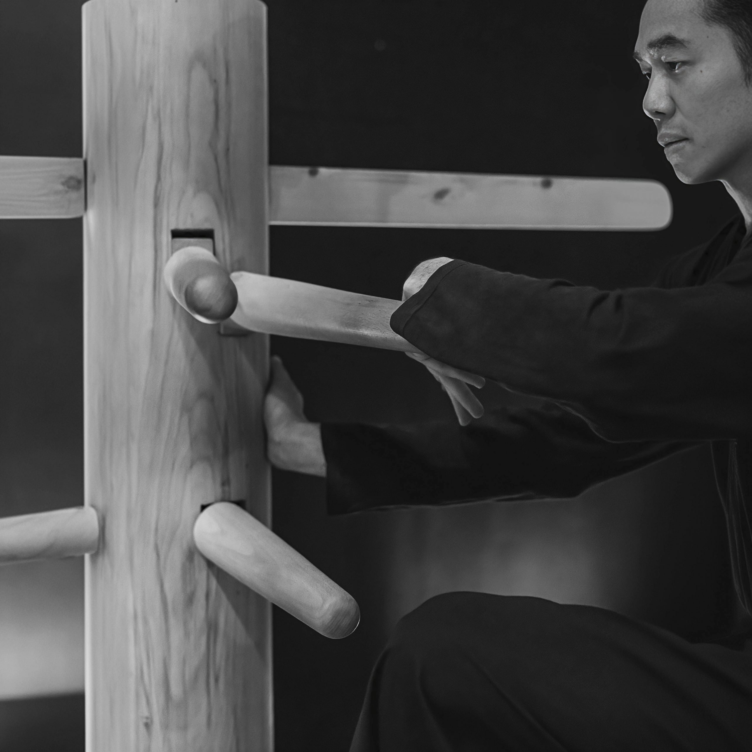 Mannequin de bois Wing Chun — vue générale